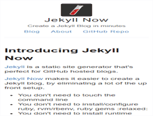 Tablet Screenshot of jekyllnow.com